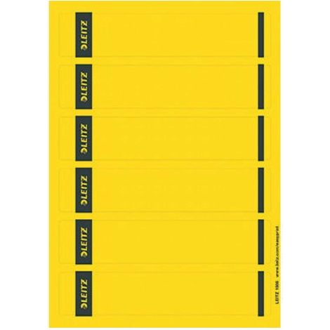 Ordnerrückenetikett schmal/kurz 39 x 192 mm (B x H) selbstklebend ohne Griffloch gelb 150 Etik./Pack. (1/5)