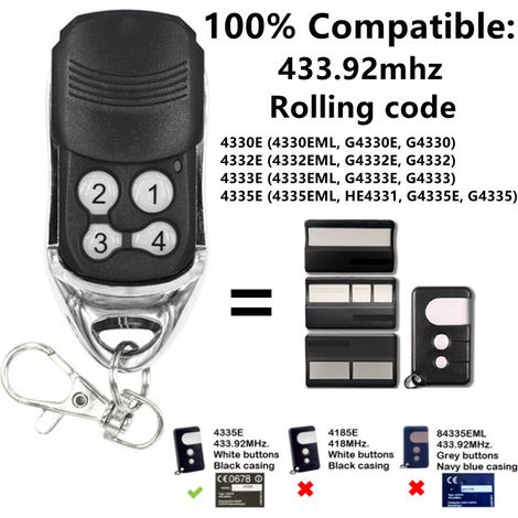 Télécommande et récepteur pour porte de garage, accessoire de commande automatique (1/5)