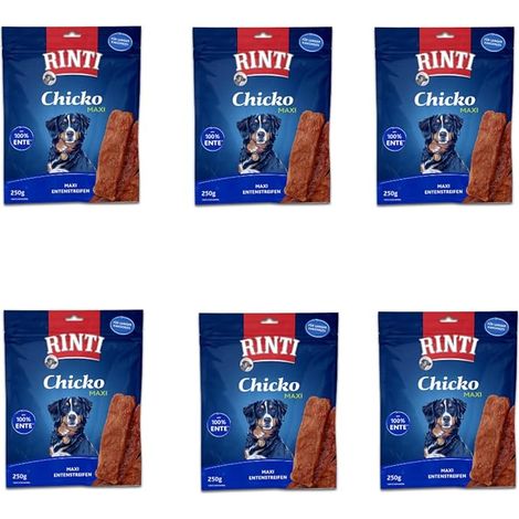 Bandes de Canard Pack de 6 6 x 250 g Friandises pour Grands Chiens Préparées à partir de Filets de Poitrine de Canard Frais Séchées à l'air doucement sans additifs (1/3)