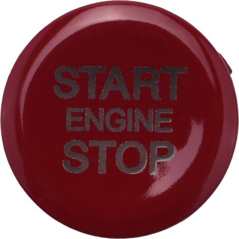 Cache-bouton ABS pour démarrage/arrêt moteur de voiture Stelvio 2017-2018 (rouge) (1/5)