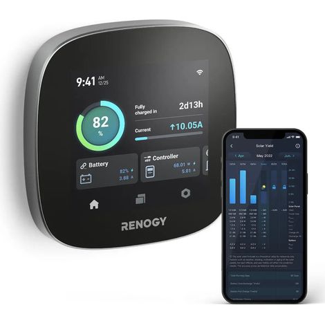 Renogy Smart Hub 12V Solaranlagen-Steuerungssystem – All-in-One Energie-Management-Controller mit Display für Wohnmobile und Vans