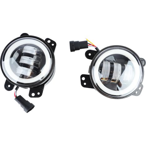 2 Stück wasserdichte 4-Zoll-LED-Nebelscheinwerfer mit hoher Helligkeit als Ersatz für Jeep Wrangler (1/5)