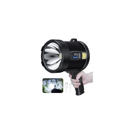 Torcia a LED solare ricaricabile ultra luminosa da 4500 mAh, faretto solare portatile per escursionismo e campeggio.