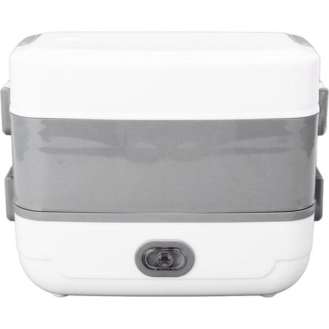 Lot portable repas 2 étages 4 compartiments inox étanche chauffant électrique 110‑220V prise UE (1/5)