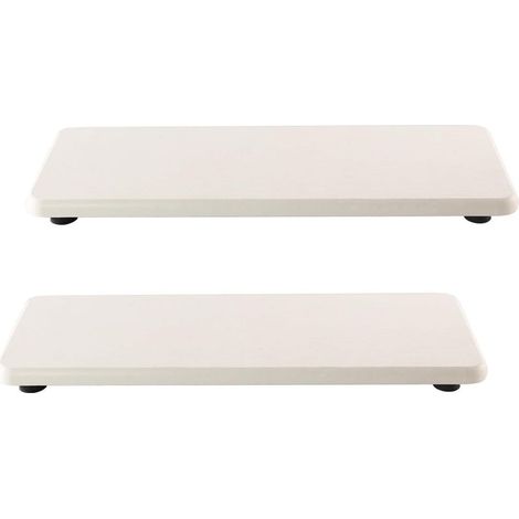 Lot de 2 plateaux absorbants en pierre, porte-savon pour évier de cuisine/salle de bain, plateau en diatomite pour flacons de savon et de cosmétiques dans les maisons modernes, 10 cm l x 22 cm L, blan