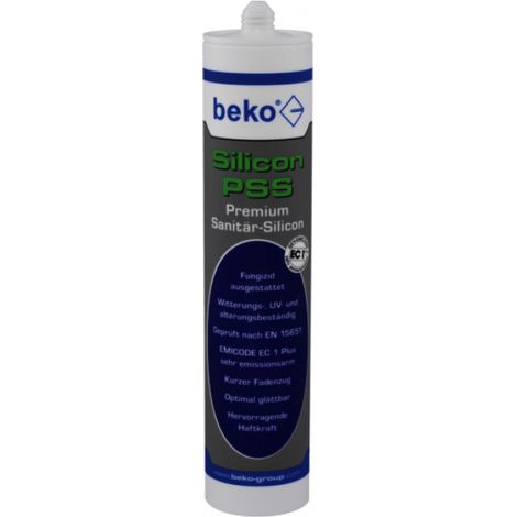 beko Silicon PSS 310 ml weiß Premium-Sanitär-Silikon 225 100 02 (1/5)