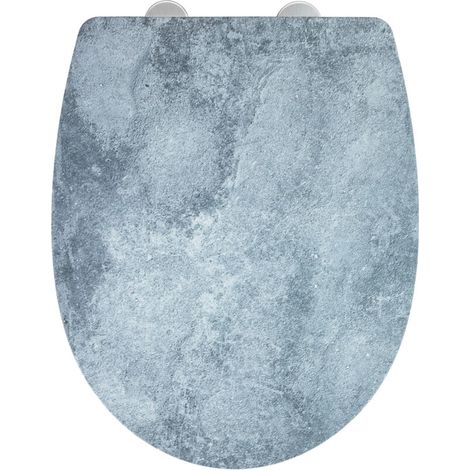 Abattant WC thermoplastique 36,5 x 45 cm – Descente assistée Easy Close – Fixation amovible – Capacité jusqu'à 350 kg (1/5)