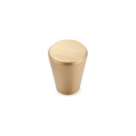 Juego de 10 pomos de latón macizo para muebles, ideales para armarios, cajones y roperos, cono dorado de 20 mm - Crezuo