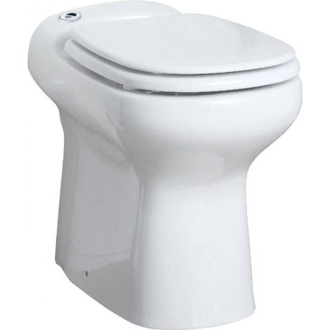SFA – WC broyeur céramique blanc 550 W – Broyeur et chasse d'eau intégrés – Abattant anti-retour – Pour espaces confinés (1/10)