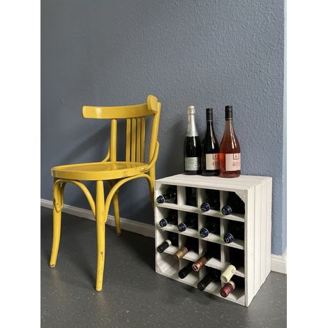Weinregal 16er weiss Abstellregal Weingestell Fächer Flaschenregal Weinschrank Flaschenablage (1/5)