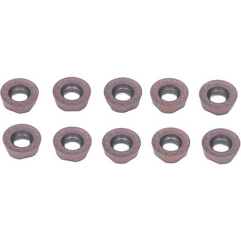 10 plaquettes de coupe indexables en carbure pour tours ronds, plaquettes de coupe de rechange en carbure pour acier inoxydable. (1/4)