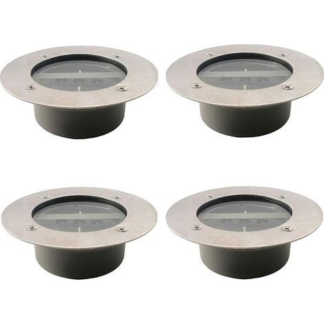 Solar-Gartenleuchten, 4er-Pack mit 3 LED-Strahlern, wasserdicht (IP65), dekorative Rasenleuchten für Wege, Terrassen, Gärten und Einfahrten