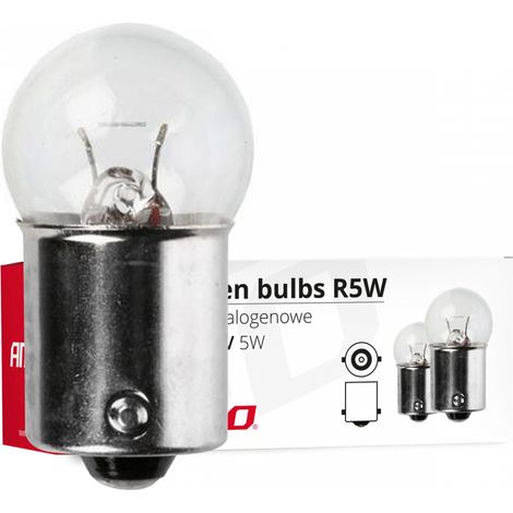 Bombillas halógenas R5W BA15s 12V 5W 10 unidades amio-01485 (1/3)