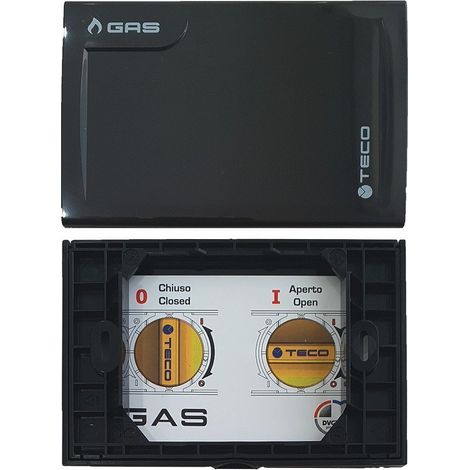 Placca di copertura valvola Gas Teco A01 Multicolore Nero lucido
