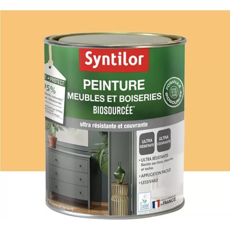 Peinture meubles et boiseries biosourcée SYNTILOR Paille mat velours 0,5 L (1/2)