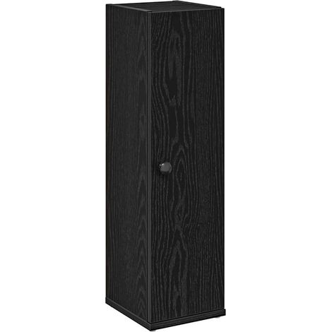Meuble de salle de bain,Armoire de bain avec porte-rouleau noir 20,5x22x72 cm CFW168860 (1/5)