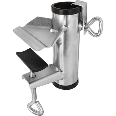 Support de Parasol pour Garde-corps, Pince Parasol Inoxydable pour Balcon Terrasse, Support d'Ombrelle sans Perçage Stable 500g (1/5)