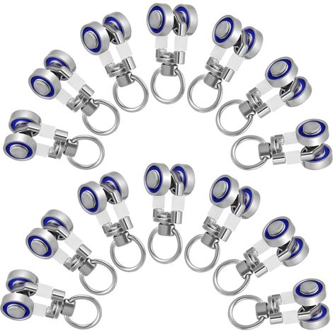 14 Pieces Kit Bearings Dividers Curtain Gliders Rollers Double Pieces
