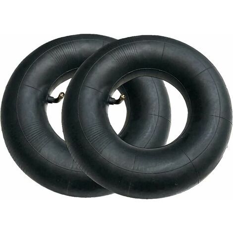 2pcs Pneu de Chambre à Air SéRies 4.10/3.50-4 Pouces pour Diable, Chariot, Chariot Manuel, Chariot de Jardin, Tondeuse à Gazon, Tube de Remplacement 4.10-4 (1/4)