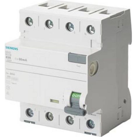 Siemens 5SV36448 5SV3644-8 Interrupteur différentiel A 40 A 0.3 A 400 V (1/2)