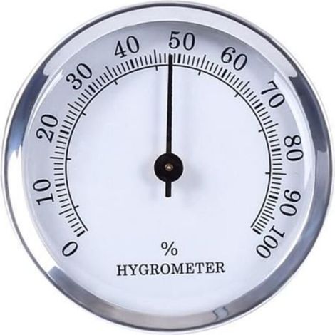 Hygromètre mécanique sans pile Diamètre de 57 mm Rond Intérieur Extérieur Hygromètre avec aimant Hygromètre portable (1/4)