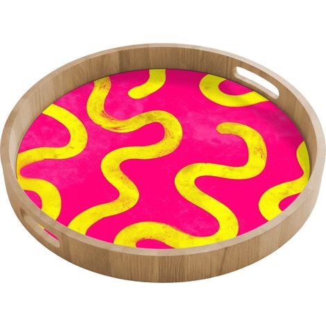 BANDEJA Línea - Amarillo - Abstracto 50x50 cm