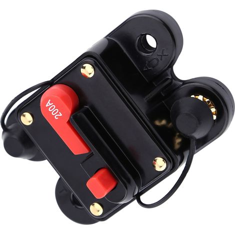 Disjoncteur réarmable 12V pour voiture, bateau, moto, audio stéréo, fusible réinitialisable, 200A (1/5)