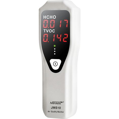 Tragbarer Formaldehyd-Detektor von NOYAFA, HCHO- und TVOC-Raumluftqualitätsmonitor mit akustischem Alarm