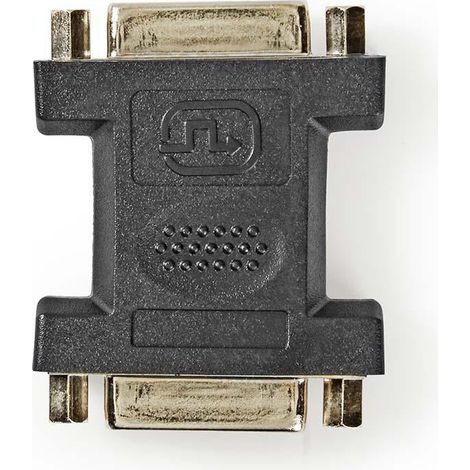 Adaptador DVI DVI-I hembra de 24+5 pines DVI-I hembra de 24+5 pines Niquelado Recto PVC Negro Bolsa de plastico (1/5)