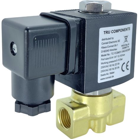 TRU COMPONENTS Direktgesteuertes Ventil TC-14211684 TC-YCSM31-1/4G-AC230 230 V/AC G 1/4 Nennweite (D