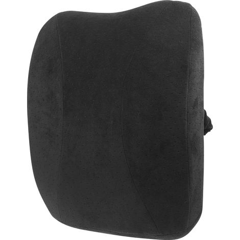 Coussin Lombaire Mémoire de Forme Noir, Siège et Dossier pour Dos (1/5)