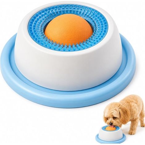Mangeoire pour chien en forme de sphère à lécher Gamelles pour friandises liquides, grandes et moyennes races Complément alimentaire post opératoire Alimentation lente interactive et traitement (1/5)