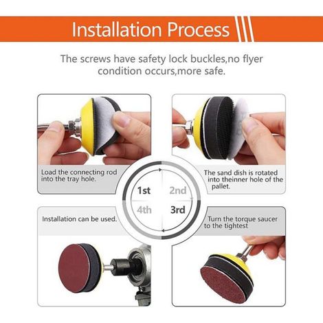 Disques Abrasifs 50 mm - Oxyde D Aluminium Grain P80 À P3000 - Pour Perceuse Meuleuse Outils Rotatifs - 240 Pièces (1/5)