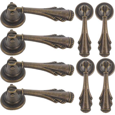 Poignées de meubles suspendues vintage, lot 10 en métal pour (1/5)