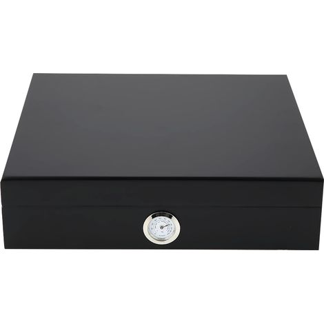 Étui à cigares portable en bois vintage, boîte de rangement étanche pour cigarettes, coffret de transport compact (Noir) (1/5)