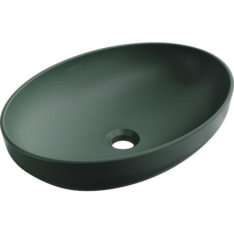 Mexen Cornelia lavabo da appoggio 50 x 37 cm, verde scuro opaco - 21885047 (1/5)