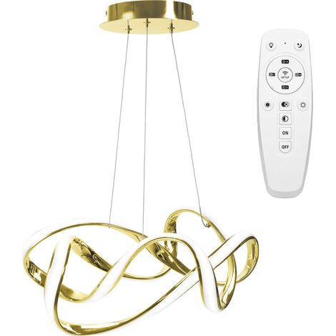 LAMPADA A SOSPENSIONE APP821-CP MODERNO EVE ORO LED + TELECOMANDO 1-PUNTI LUCE 70 W 49X20CM REGOLABILE