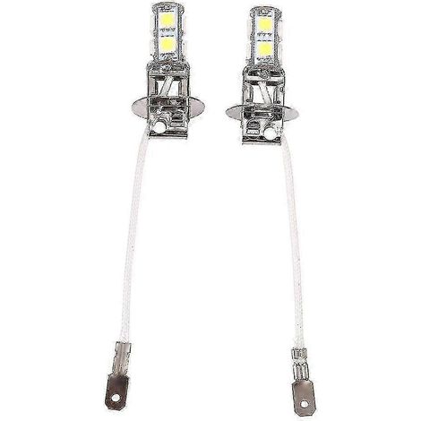 Ampoules de phares antibrouillard de voiture 9 SMD 2x H3 5050 blanches, 9 LED SMD xénon, 12 V CC, lot de 6 (1/4)