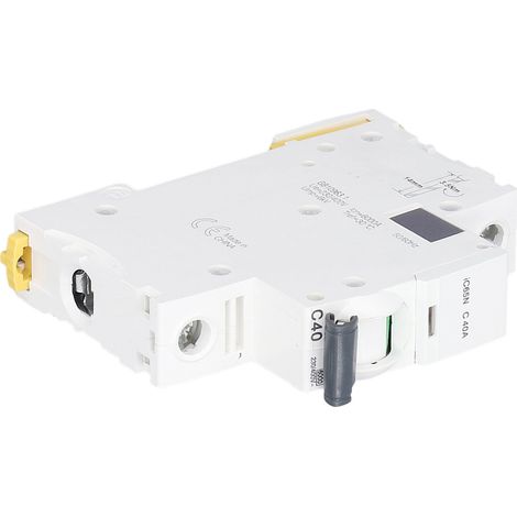 Disjoncteur miniature monophasé basse tension, montage sur rail DIN, 230 V/400 V, 40 A (1/5)