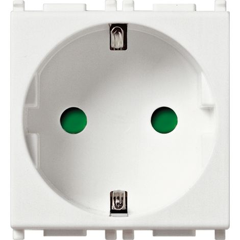 Presa Sicury 2P+T 16A Tedesco Bianco VIMAR 14208
