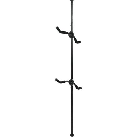 Mottez – Range 2 vélos sol/plafond B137P – Armature acier télescopique réglable de 2 à 2,75 m – Fixation sans perçage (1/9)
