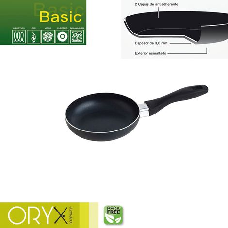 Basic Bratpfanne aus beschichtetem Aluminium 16 cm./3mm. (1/5)