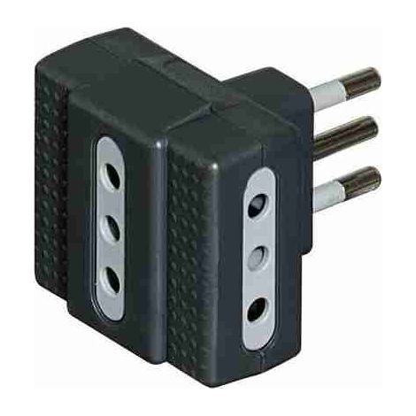 Adaptador TRIS BTIS3603GE: 3 tomas de 10 A y enchufe de 10 A, antracita