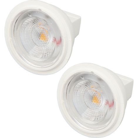 Lot de 2 ampoules LED MR11 AC12V 3W 300LM, projecteur haute luminosité pour magasins de vêtements et éclairage paysager, lumière chaude 2700K-3000K (1/5)