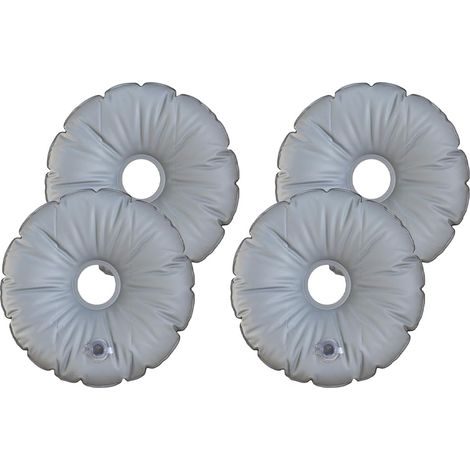 Sac de Poids de Base de Drapeau, 4PCS Poids de Base de Parapluie Rond, Poids du Sac de Parasol Extérieur, Sac d'eau Rond Pliable, pour Parapluie, Balcon, Plage, Terrasse (10KG) (1/5)