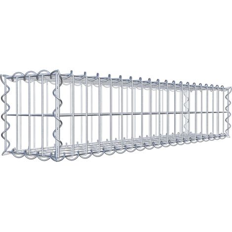 Gabion 100 cm x 20 cm x 20 cm – Mailles 5 x 10 cm – Construction robuste en fil galvanisé – Résistance à la corrosion – Montage rapide avec spirales – Gabiondeco (1/8)