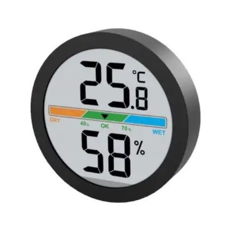 Thermomètre d'Ambiance Lowell Avec Hygromètre JD 9041N Justaminute Noir