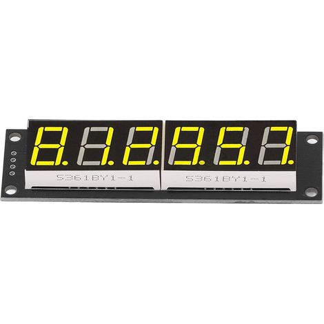 Module d'affichage numérique 0,56 pouce, 6 chiffres, 7 segments, tube d'affichage TM1637 avec lumière jaune (1/5)