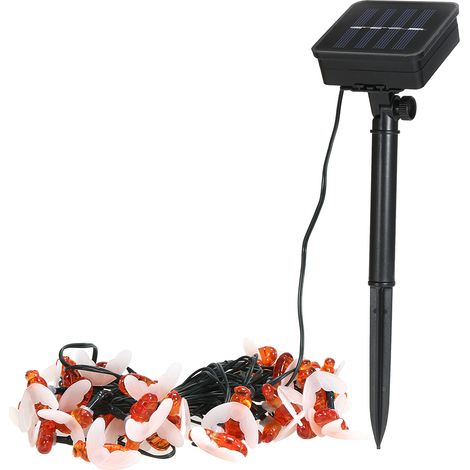 Solar-Lichterkette, 6 m, 30 LEDs, niedliche Bienen, 8 Modi, warmweiß, für Partys, Garten, Zuhause, Festdekoration (1/5)