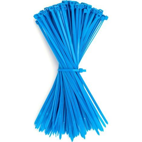 Attache Cable Bleu 200 x 3,6 mm Collier de Serrage Plastique Serre Câbles Électriques pour Cable Management Jardinage 100 Pièces (1/5)